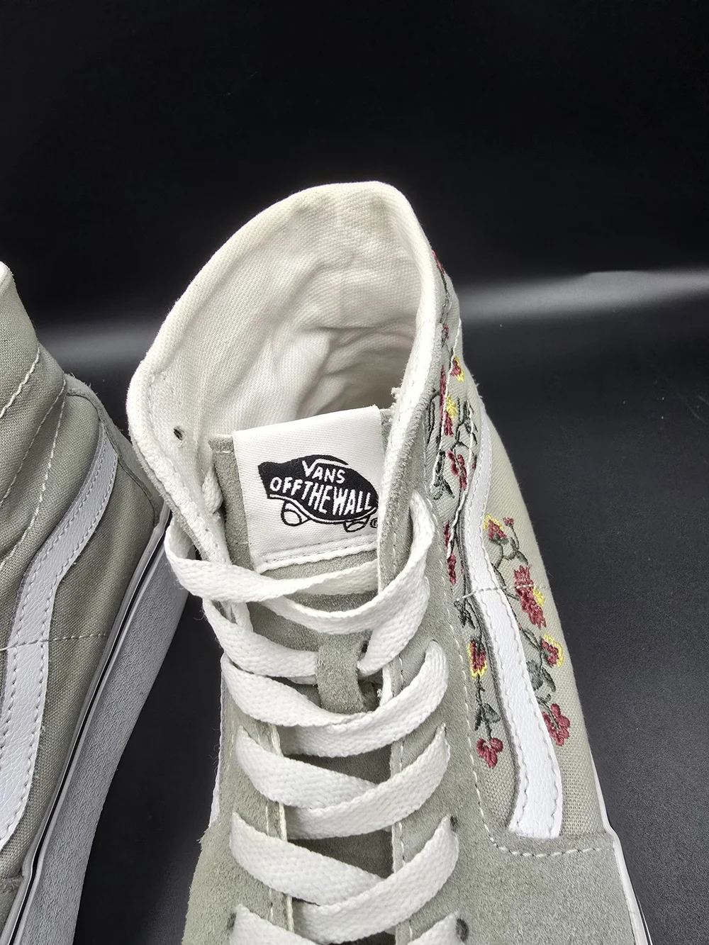 Vans Sk8-Hi High Top Sneakers in Light Gray/White